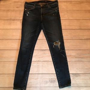 AG The Legging Super Skinny Ankle Distressed Jeans